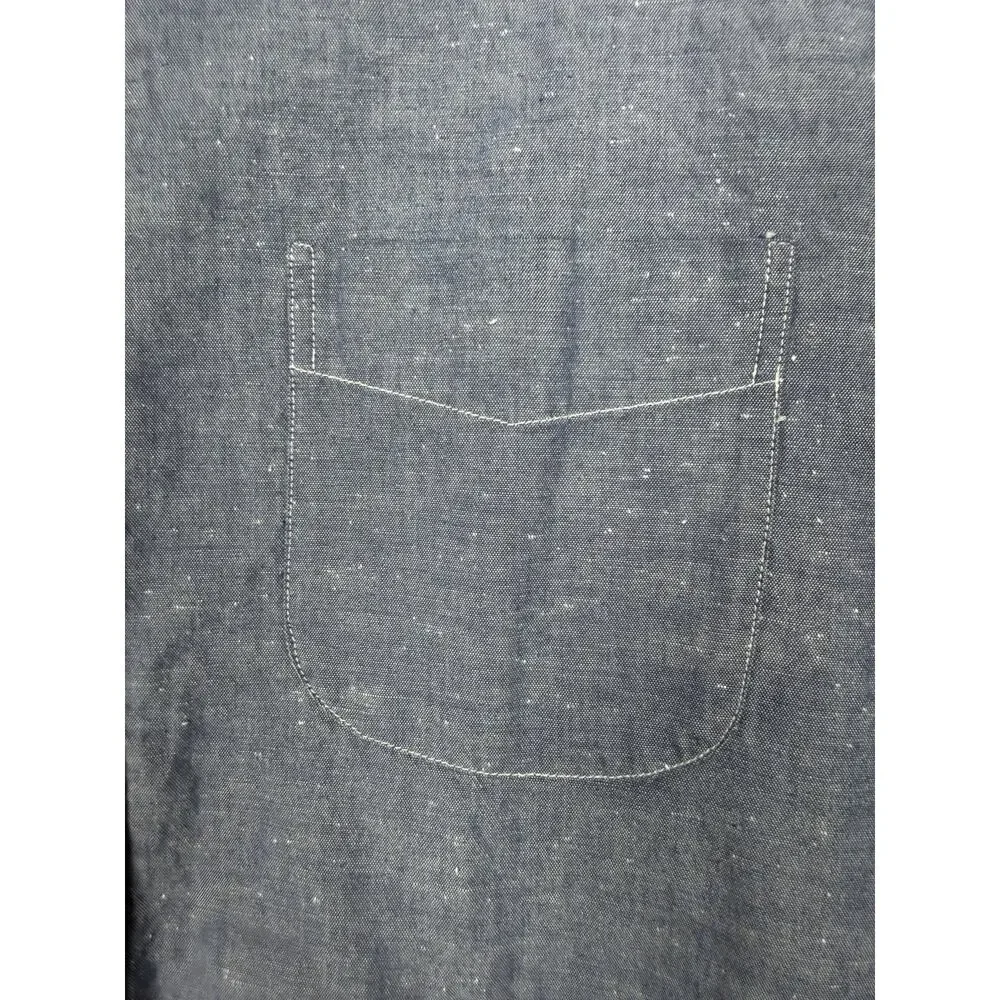 J.Crew Men s Blue Denim Shirt Large Slim Fit Long Sleeves Button Up‎ 100% Cotton